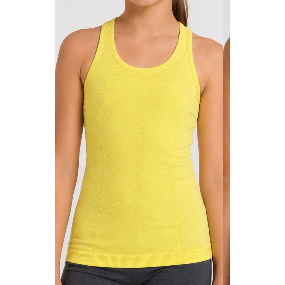 Ivivva by Lululemon Girls Fly Tech Racerback Tank Top Yellow Size 8 IG1872S